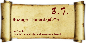 Bezegh Terestyén névjegykártya